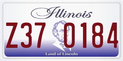 IL license plate Z370184