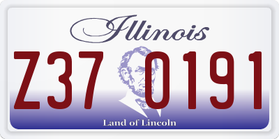 IL license plate Z370191