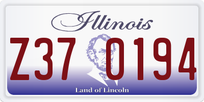 IL license plate Z370194