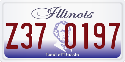 IL license plate Z370197