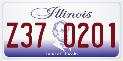 IL license plate Z370201
