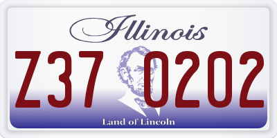 IL license plate Z370202