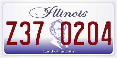 IL license plate Z370204
