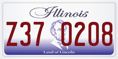 IL license plate Z370208