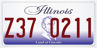 IL license plate Z370211