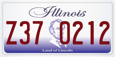 IL license plate Z370212