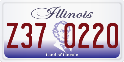 IL license plate Z370220