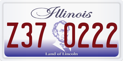 IL license plate Z370222