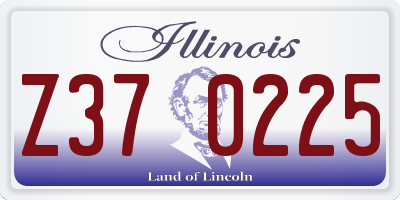 IL license plate Z370225