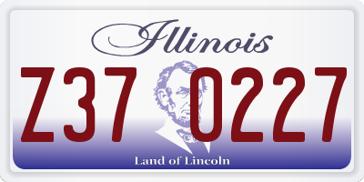 IL license plate Z370227