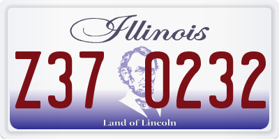 IL license plate Z370232