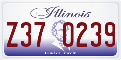 IL license plate Z370239