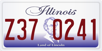IL license plate Z370241