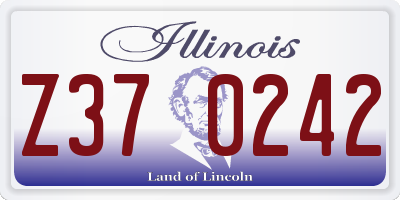 IL license plate Z370242