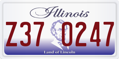 IL license plate Z370247