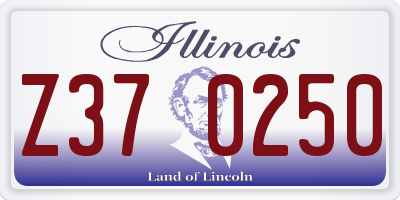 IL license plate Z370250