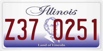 IL license plate Z370251