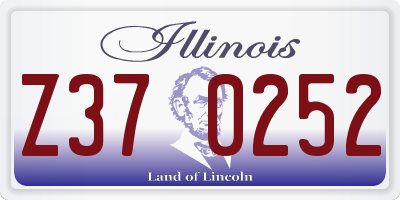IL license plate Z370252