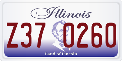 IL license plate Z370260