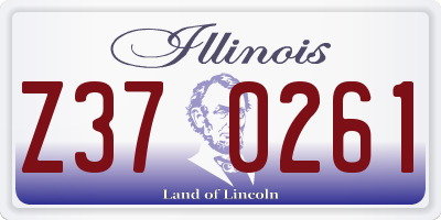 IL license plate Z370261