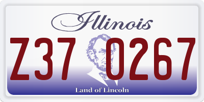 IL license plate Z370267