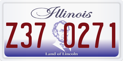 IL license plate Z370271