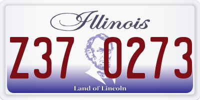 IL license plate Z370273