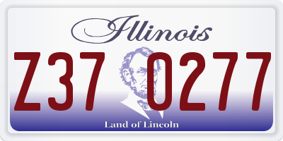IL license plate Z370277