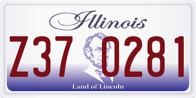 IL license plate Z370281