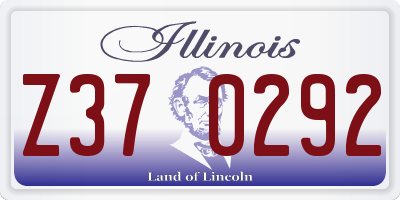 IL license plate Z370292