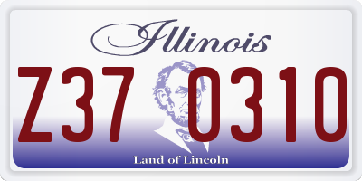 IL license plate Z370310