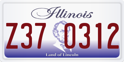IL license plate Z370312