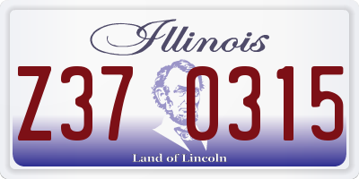 IL license plate Z370315