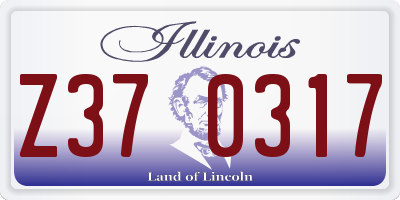 IL license plate Z370317