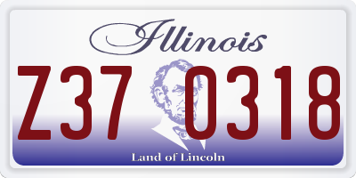 IL license plate Z370318