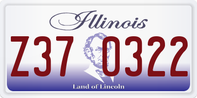 IL license plate Z370322