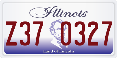 IL license plate Z370327