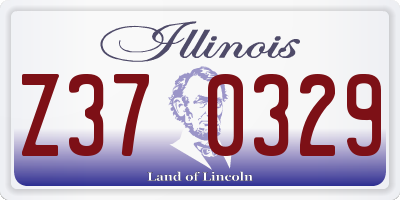 IL license plate Z370329