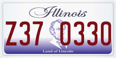 IL license plate Z370330