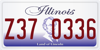 IL license plate Z370336