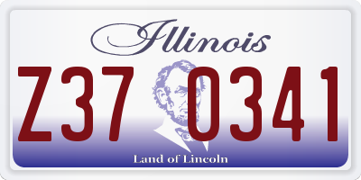 IL license plate Z370341