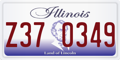 IL license plate Z370349