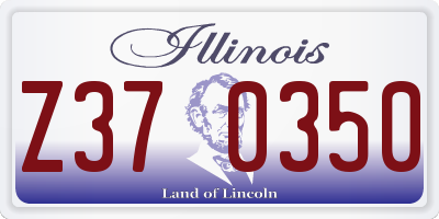 IL license plate Z370350