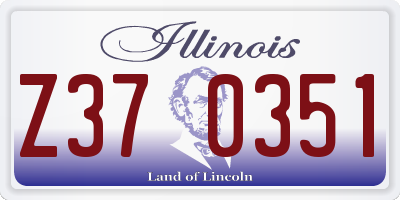 IL license plate Z370351