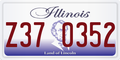 IL license plate Z370352