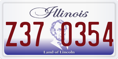 IL license plate Z370354