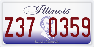 IL license plate Z370359