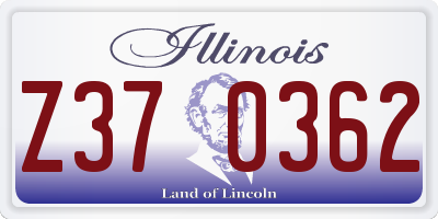 IL license plate Z370362