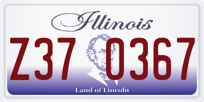 IL license plate Z370367