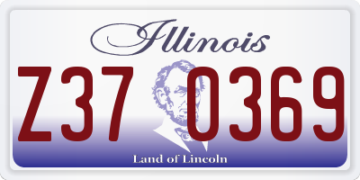 IL license plate Z370369
